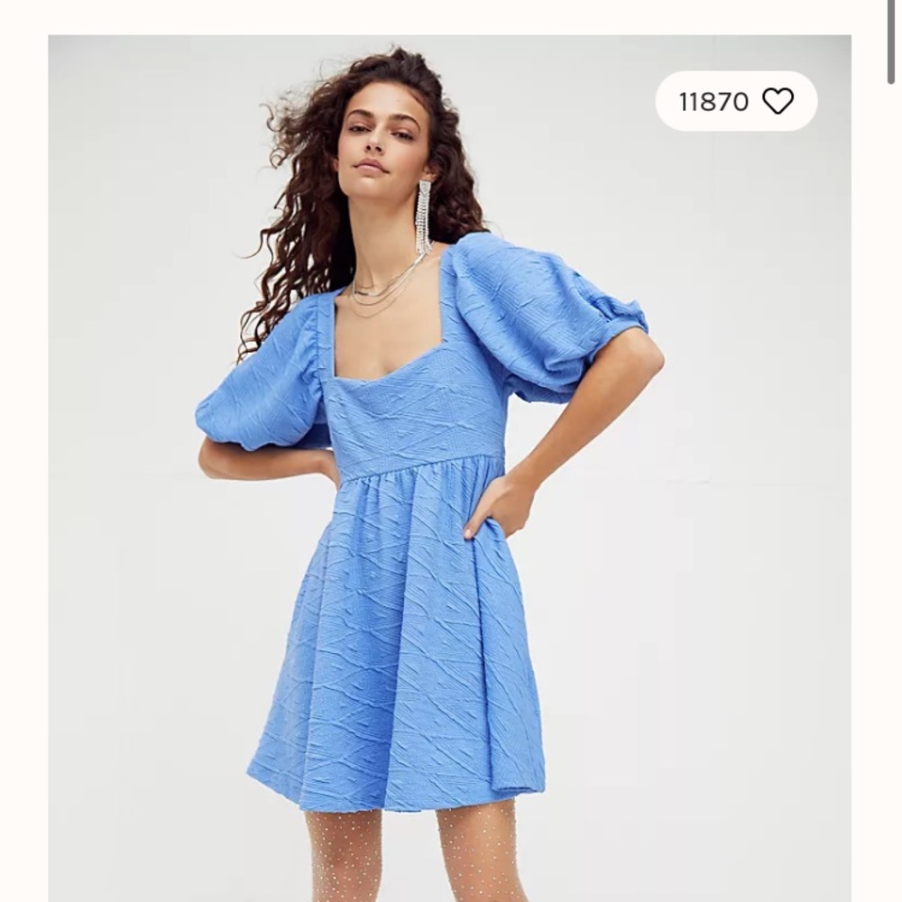 NWT Free People Violet Mini Dress - XS - Dec Sky